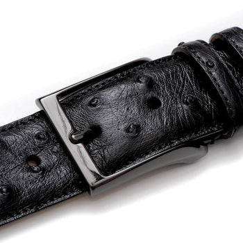 Mezlan Ostrich Skin Belt