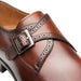 Mezlan Forest Wingtip Monkstrap Shoes Cognac (9268)