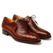 Mens Mezlan Getty Ostrich Wingtip Dress Shoe in Cognac