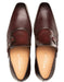 Mezlan Men's Aceto Deerskin Leather Burgundy/Chocolate Strap Slip