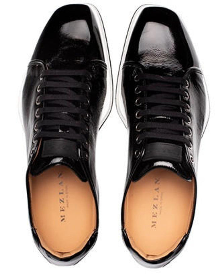 Mens Exotic Sneakers - Alligator Sneakers By Brand in Color Black Cartuja - Image 2