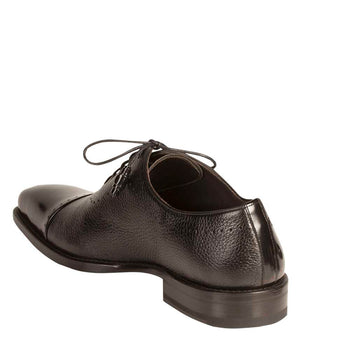 Mens Mezlan Postdam Calfskin Oxford Dress Shoe in Black - Image 3