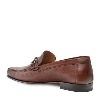 Mens Mezlan Brussels Metal Ornament Calfskin Loafer Dress Shoe in Tan - Image 9