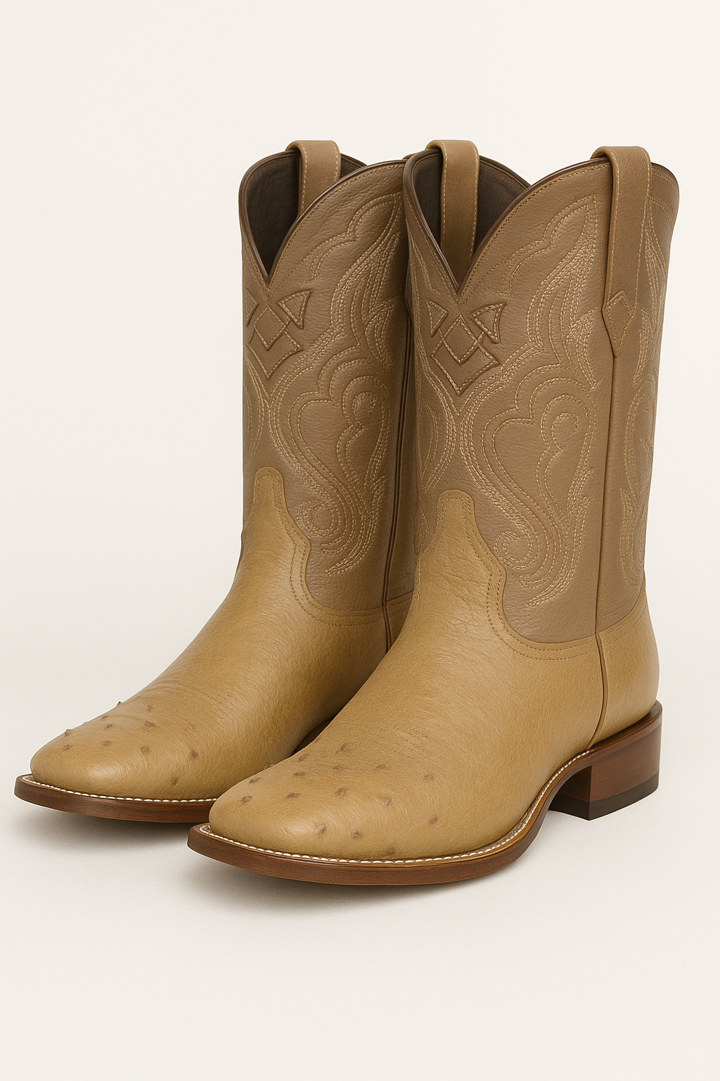 Men's Wild West Smooth Ostrich Skin 3X Toe Boots 29504-B - Image 35