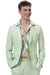 Mint Green Linen Suit by E.J. Samuel