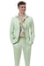 Mint Green Linen Suit by E.J. Samuel