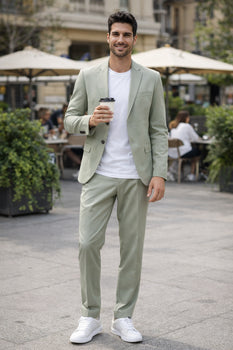 Mint Green Summer Suit - Light Green Suits - Sage Green Color
