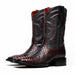 Marco Di Milano Missouri BlackCherry Python Square Toe Cowboy Boots