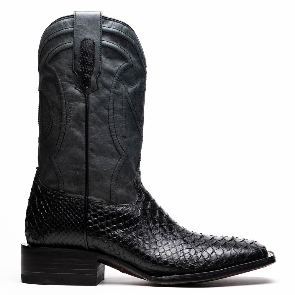 Marco Di Milano Missouri Black Python Square Toe Cowboy Boots - Image 2