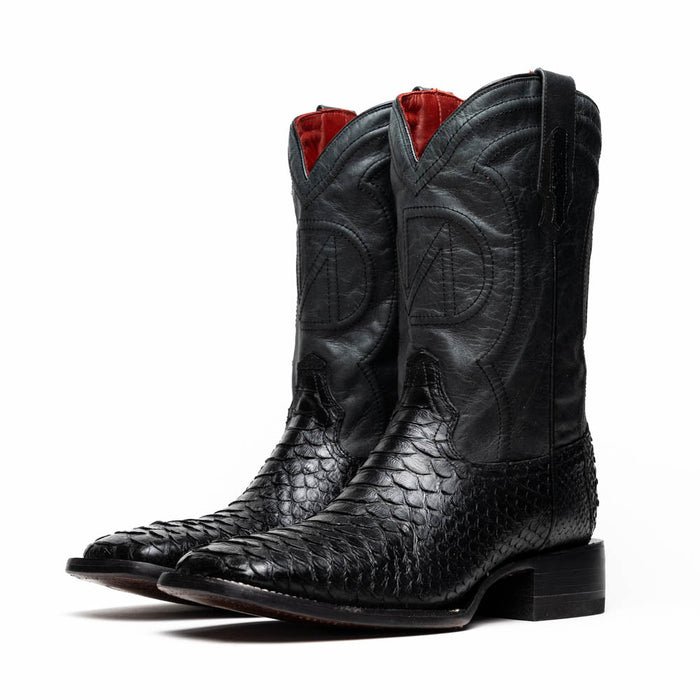 Marco Di Milano Missouri Black Python Square Toe Cowboy Boots - Image 3