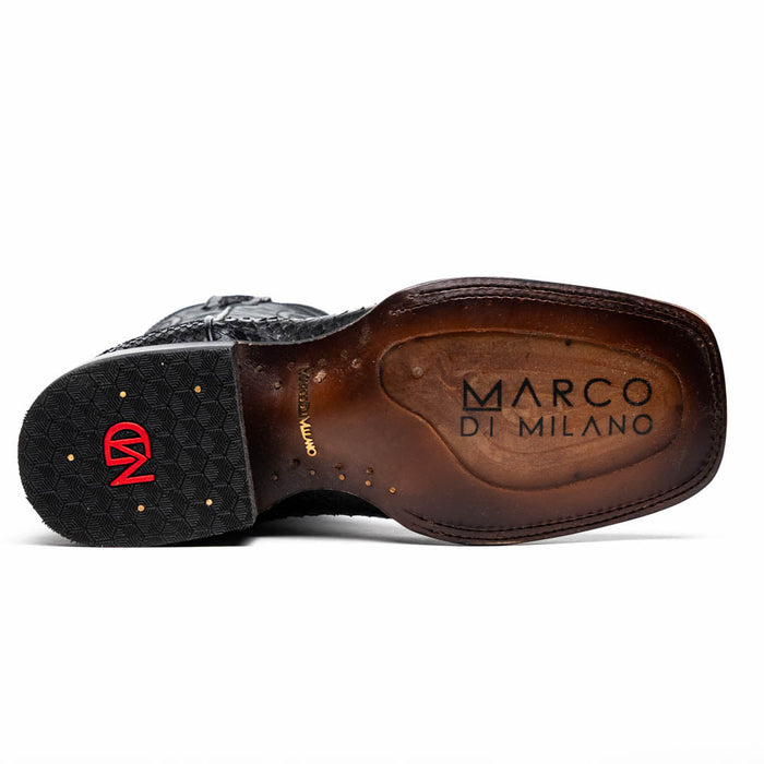 Marco Di Milano Missouri Black Python Square Toe Cowboy Boots - Image 5