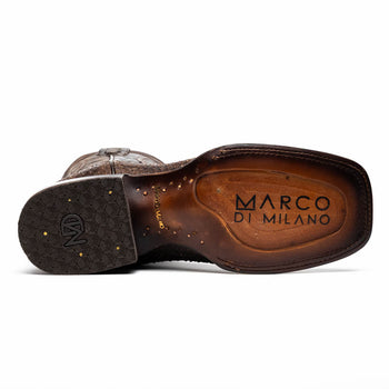 Marco Di Milano Missouri Brown Python Square Toe Cowboy Boots - Image 5