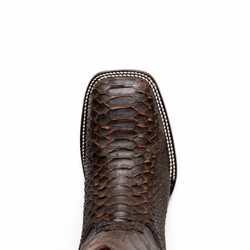 Marco Di Milano Missouri Brown Python Square Toe Cowboy Boots - Image 6