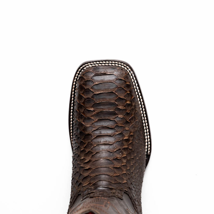 Marco Di Milano Missouri Brown Python Square Toe Cowboy Boots