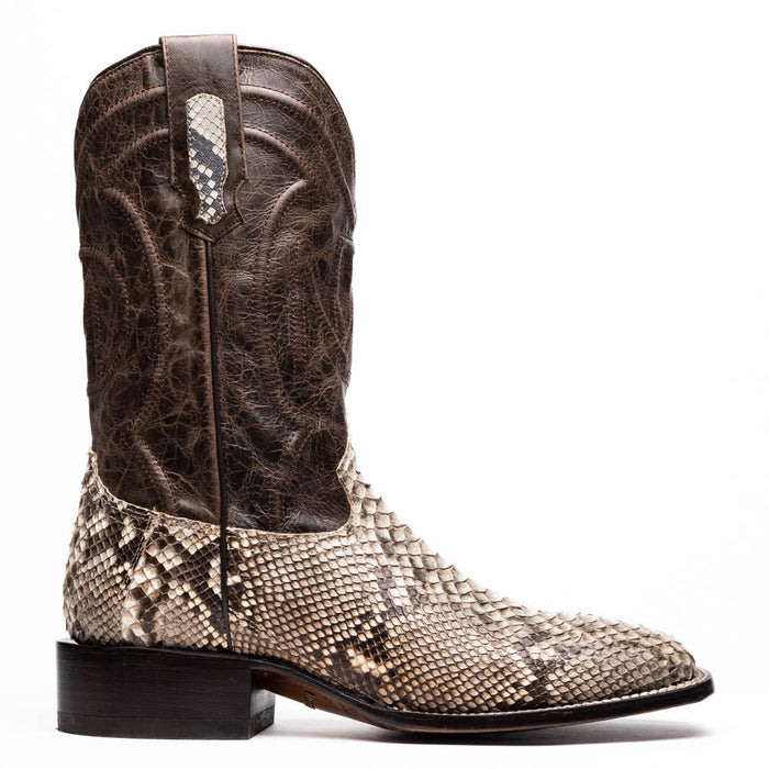 Marco Di Milano Missouri Natural Python Square Toe Cowboy Boots - Image 2