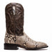 Marco Di Milano Missouri Natural Python Square Toe Cowboy Boots