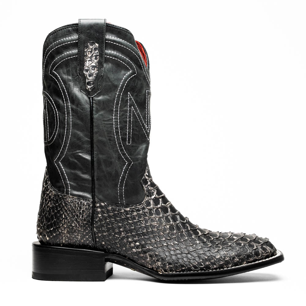 Marco Di Milano Missouri Stone White Python Square Toe Cowboy Boots - Image 2