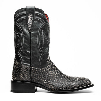 Marco Di Milano Missouri Stone White Python Square Toe Cowboy Boots - Image 2