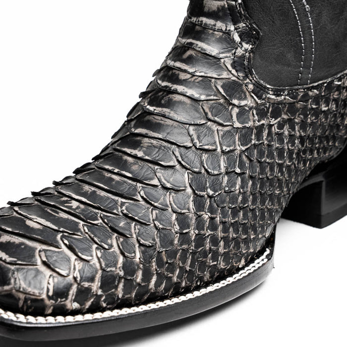 Marco Di Milano Missouri Stone White Python Square Toe Cowboy Boots - Image 3