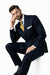Mix And Match Suits Men's Suit Separates Wool Fabric Navy Blue And White Stripe Suit By Alberto Nardoni Brand