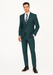 Mix and Match Suits Men's Teal Green Slim Fit Pick Stitched 2 Button Suit