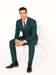 Mix and Match Suits Men's Teal Green Slim Fit Pick Stitched 2 Button Suit