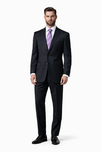 Mix and Match Suits Suit Separate Men's Charcoal Pinstripe 100% Wool Suit Charcoal