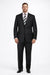 Mix and Match Suits Men's Quality 2 Buttons Portly Suits Solid Black Executive Fit Suit - Mens Portly Suit