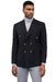 Mens Black Blazer - Men's Classic Double Breasted Sport Coat Blazer in Black
