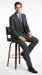 Men’s Charcoal Gray Pinstripe 3 Piece Vested Suit with 2 or 3 Button Jacket, Formal Dress Suit