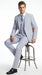 Men’s Light Blue Seersucker Suit with Jacket, Vest and Pants, High Quality Summer Dress Suit