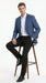 Men’s Teal Blue Plaid Western Sport Coat, Business Casual Cowboy Blazer Jacket