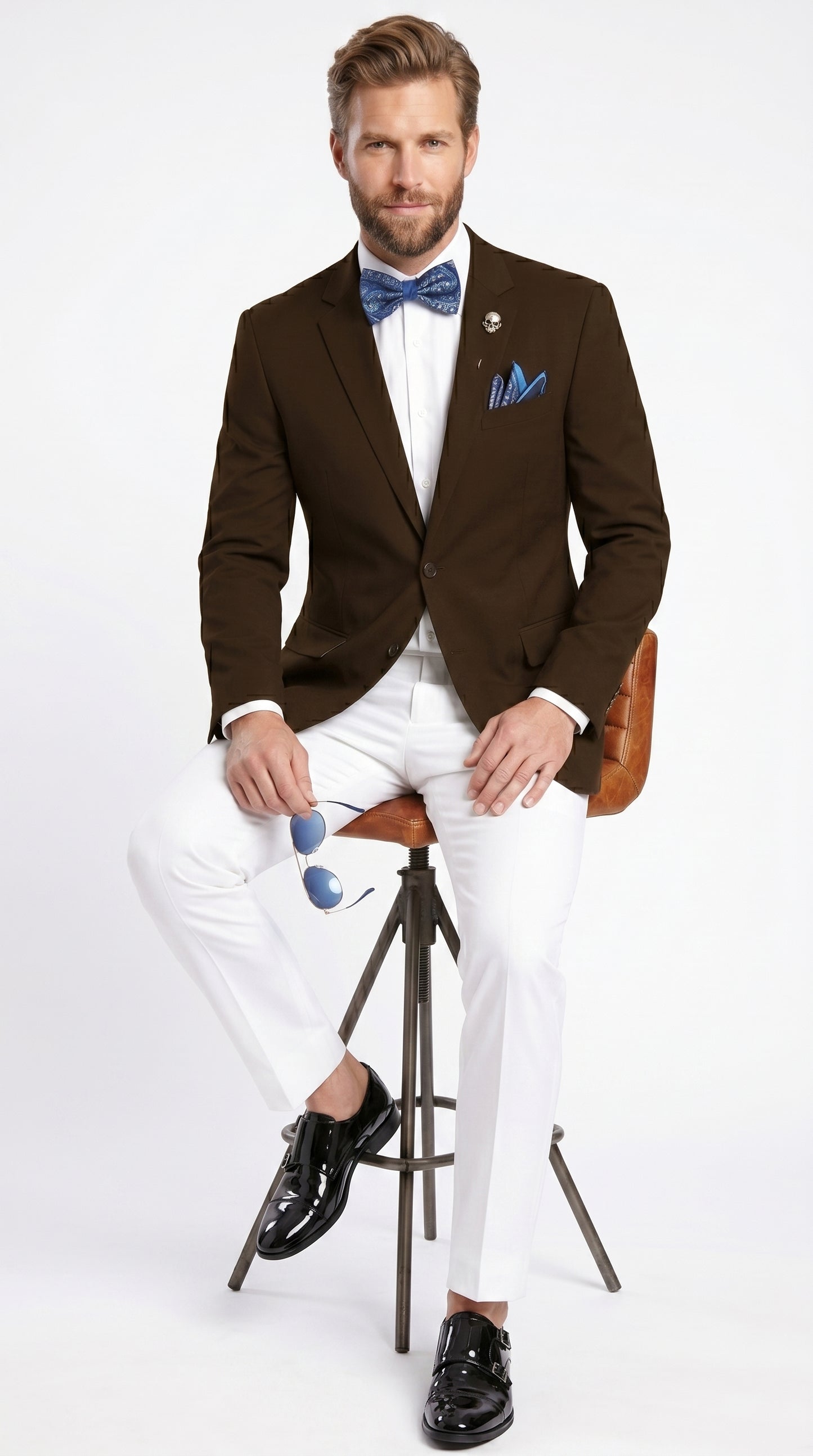 Men’s Brown 2 Button Wholesale Blazer, Dress Casual Sport Coat for Formal and Smart Casual Wear