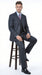 Men’s Charcoal Grey 2 Button Vested Business Suit, Formal Wedding Dress Suit