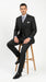 Men’s Black Windowpane Plaid 3 Piece Suit, 1920s Inspired Formal Dress Suit