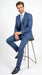 Men’s Stacy Adams Indigo Blue 3 Piece Suit with Vest, Modern Fit Formal Dress Suit