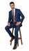 Men’s Ink Blue 2 Button Suit, Cobalt Midnight Blue Wedding and Business Dress Suit