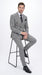 Men’s Black & White Houndstooth Double Breasted Wool Suit – 2 Piece Modern Fit Peak Lapel Suit