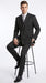 Men’s Black Double Breasted Bold Pinstripe Suit – Gangster Style Formal Dress Suit