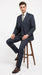 Men’s 1920s Gangster Dark Blue Bold Pinstripe 3 Piece Suit, Vested Fashion Suit with Pleated Pants