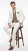 Men’s Off White Great Gatsby 3 Piece Suit, Vintage Wedding Prom Formal Vested Suit Set