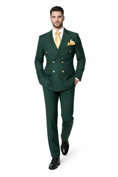 Double Breasted Slim Fit Suit 2 on 6 Modern Formal Ensemble ROSSI MAN Milano RM1190 - Image 5