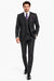 Mens 2 Button Modern Fit Vested Wool Suit in Eggplant