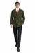 Mens Dark Green Winter Blazer - Hunter Sport Coat jacket Modern Fit 2 Buttons Style Notch