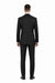 Modern Fit Suit Black Birdseye Pure Wool Suit And Vest For Men
