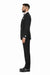 Modern Fit Suit Black Birdseye Pure Wool Suit And Vest For Men