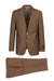 Tiglio Italian Suit - Real Wool Fabric Super 150's Novello Tobacco, Modern Fit Suit in Color Tobacco