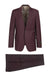 Tiglio Italian Suit - Real Wool Fabric Super 150's Novello Burgundy, Modern Fit Suit in Color Burgundy