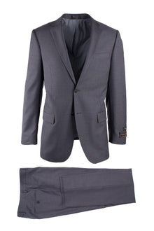 Tiglio Italian Suit - Real Wool Fabric Super 150's Novello Gray, Modern Fit Suit in Color Gray