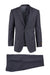 Tiglio Italian Suit - Real Wool Fabric Super 150's Novello Charcoal Gray, Modern Fit Suit in Color Charcoal Gray